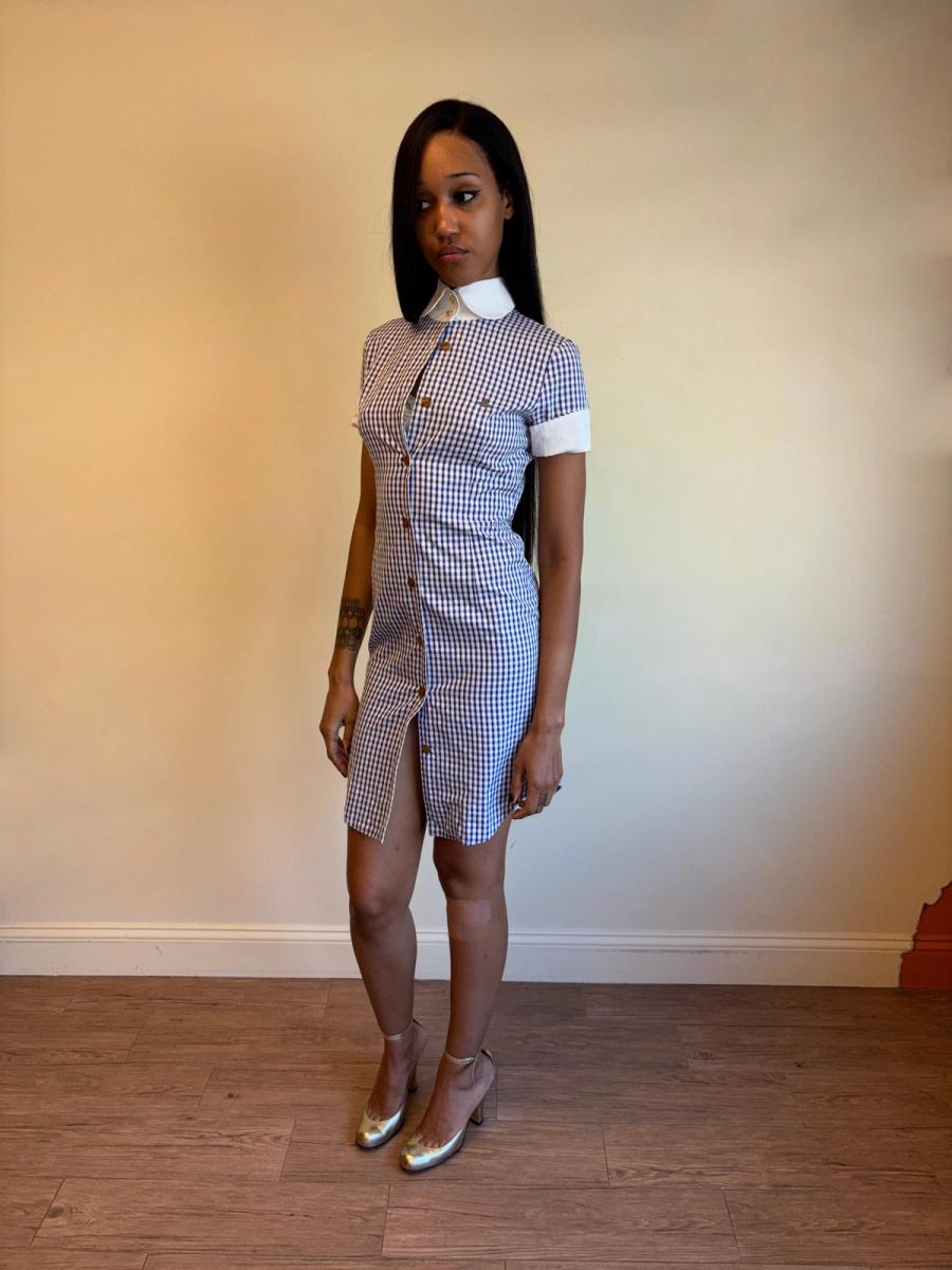 90s Vivienne Westwood Checked Dress with Hi-Collar  product image