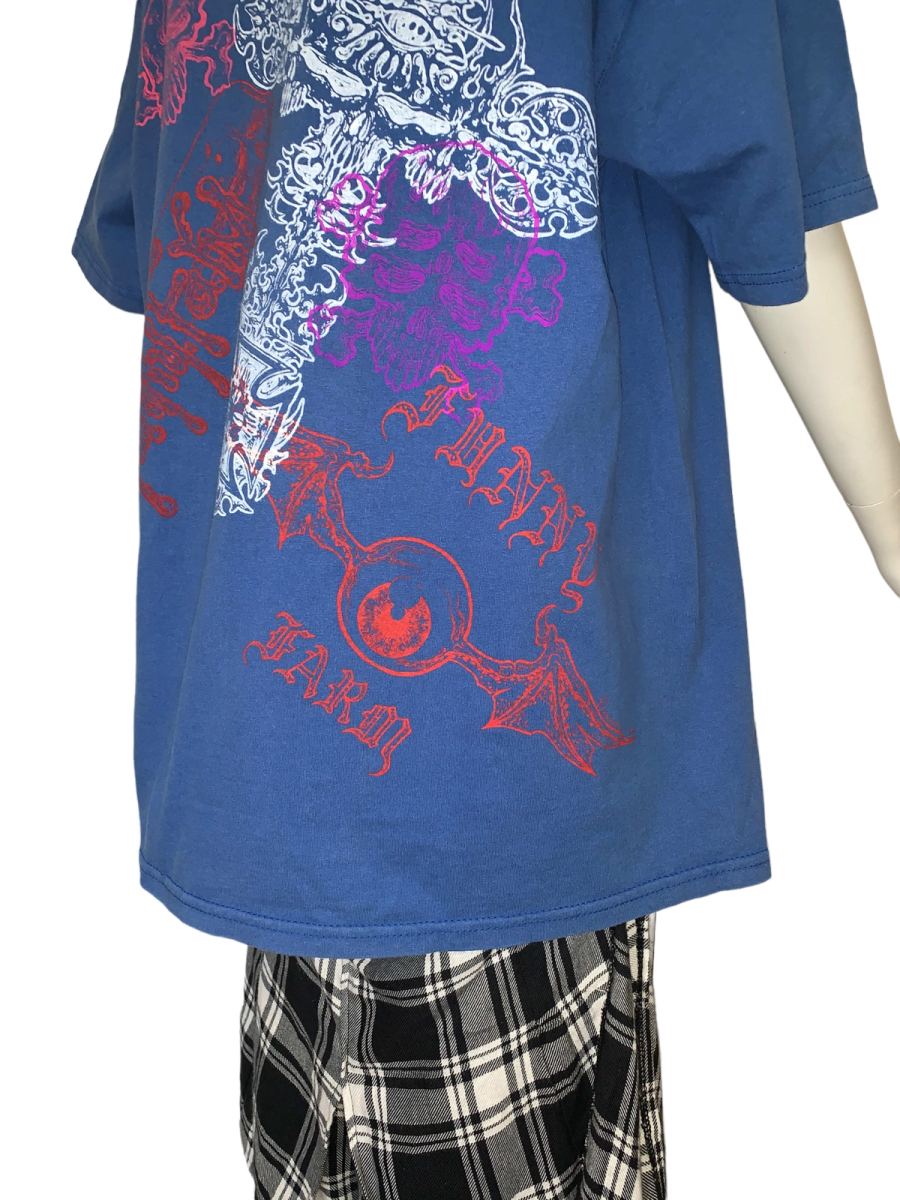 90s Funny Farm Skull And Cross T-shirt product image