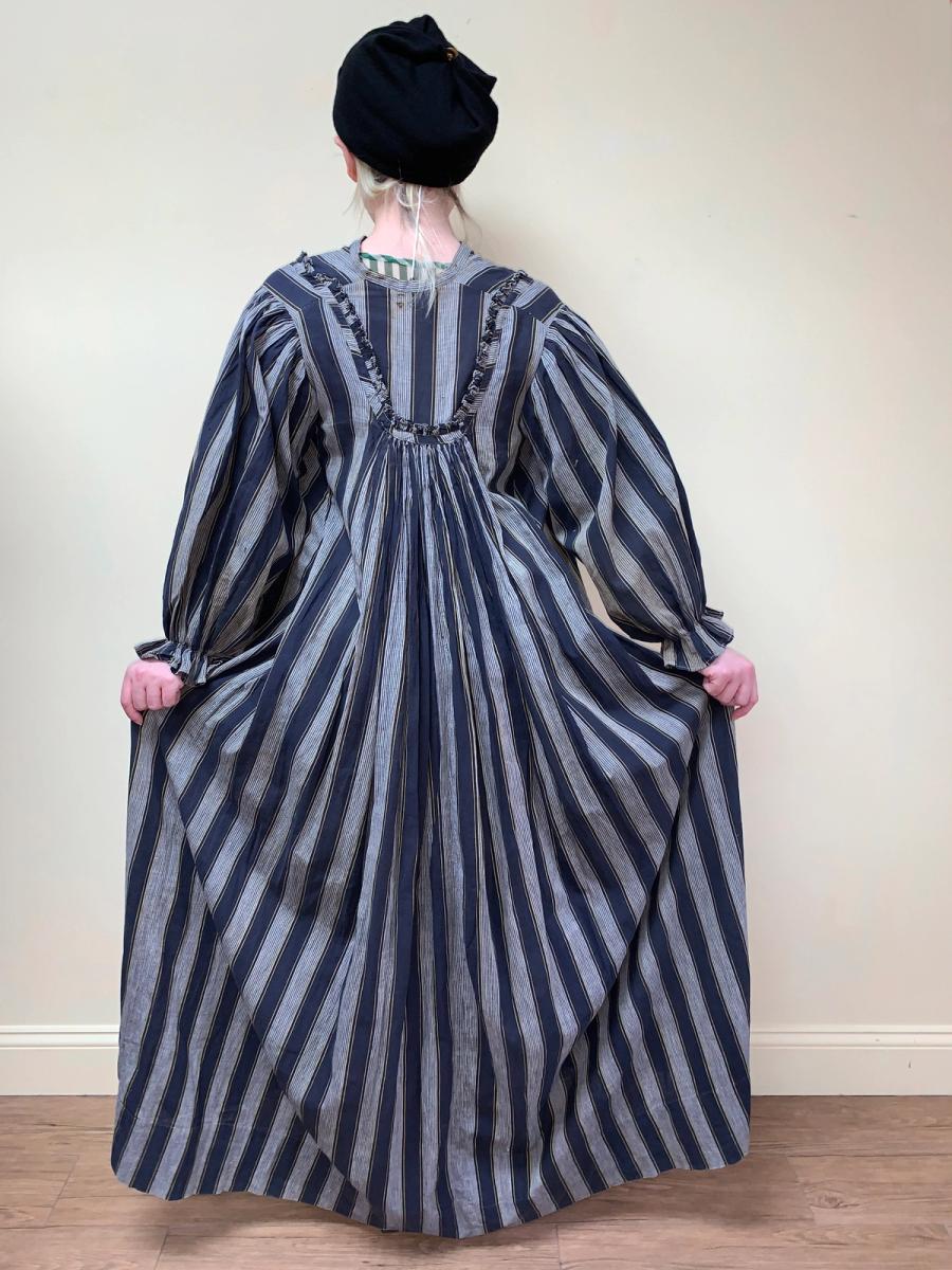 Antique Victorian Striped Wrapper Gown product image