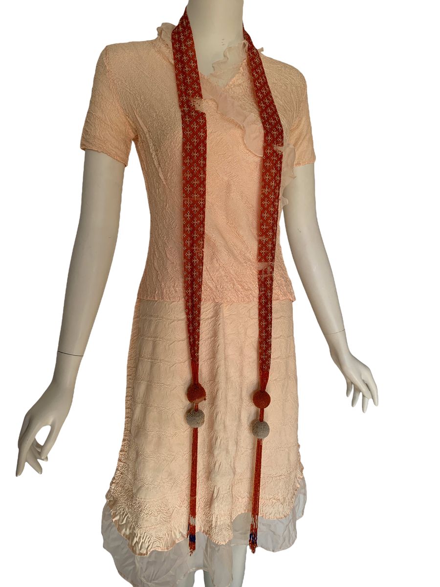 1920s Cross Pattern Beaded Necklace product image