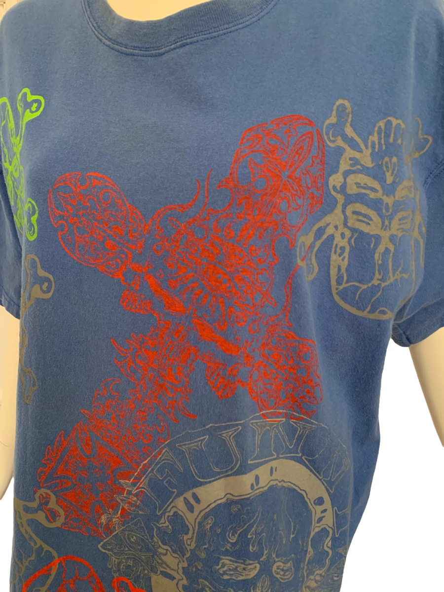 90s Funny Farm Skull And Cross T-shirt product image