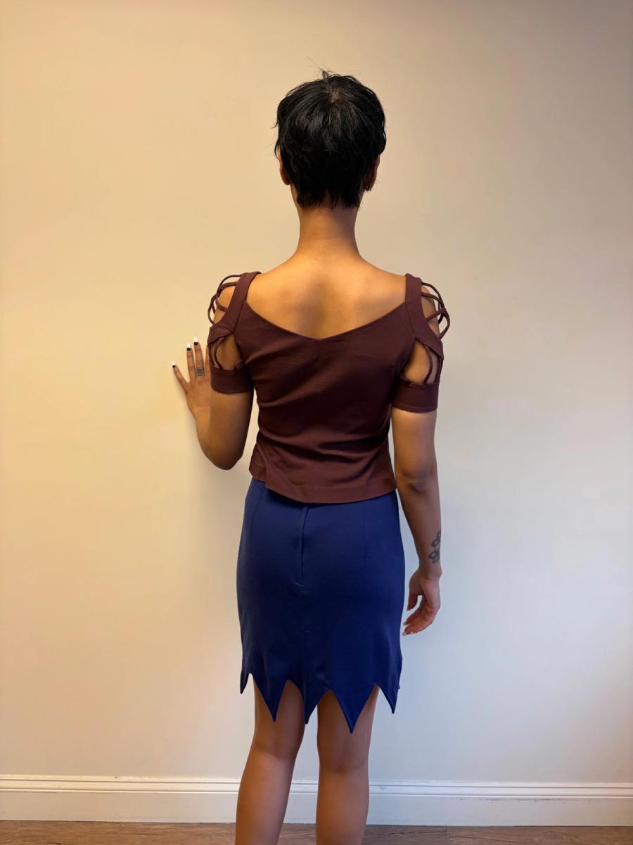 80s Sybilla Cutout Sleeve Top product image