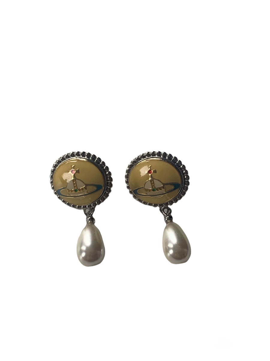 Vivienne Westwood 90s Enamel Orb Earrings product image
