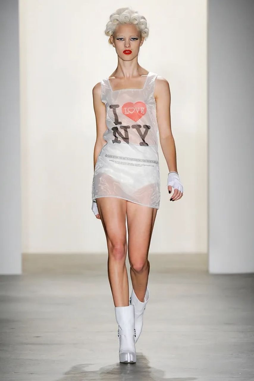 Jeremy Scott "I Love NY" Plastic Bag Dress product image