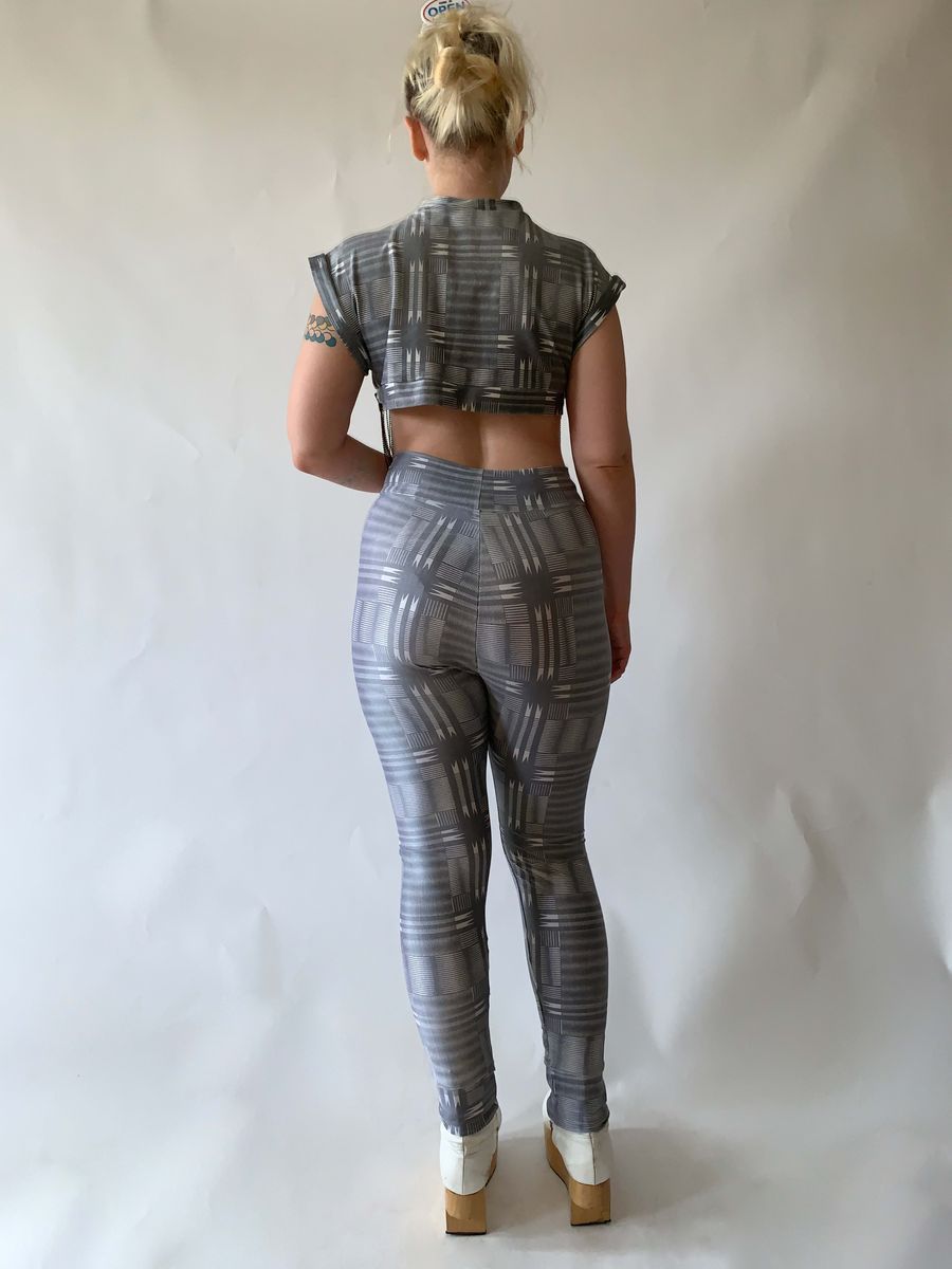 1980s BodyMap Safety Pin Spandex Set product image