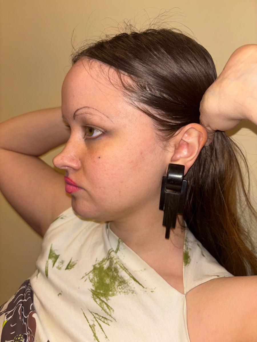 30s or 40s Bakelite Skyscraper Earrings product image