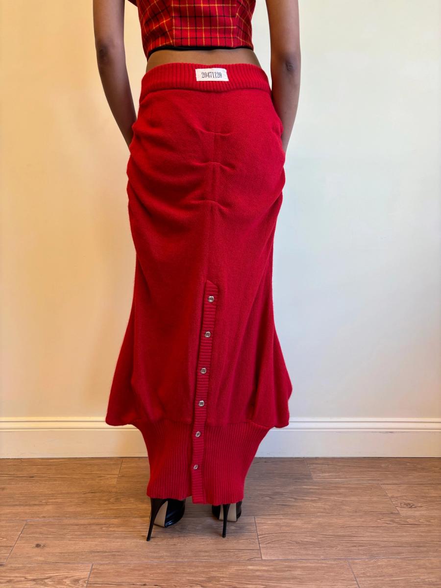 20471120 Red Knit Mermaid Skirt product image