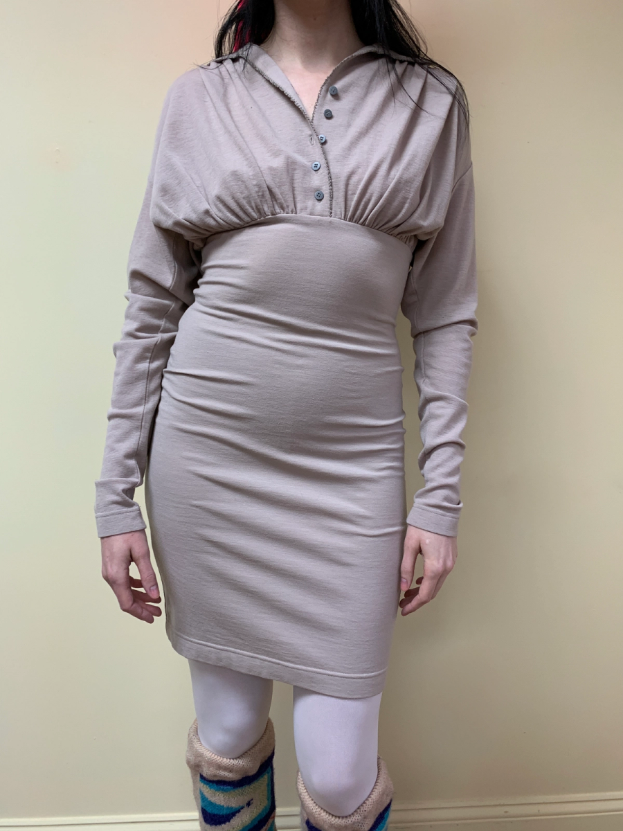 90s Chantal Thomass Tan Merino Dress product image