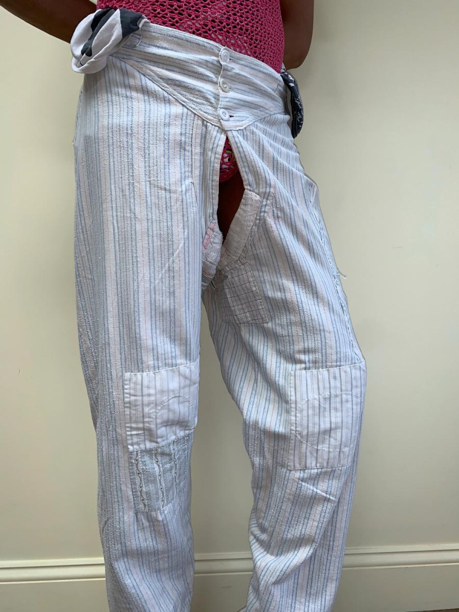 Antique Repaired Flannel Underwear From France product image