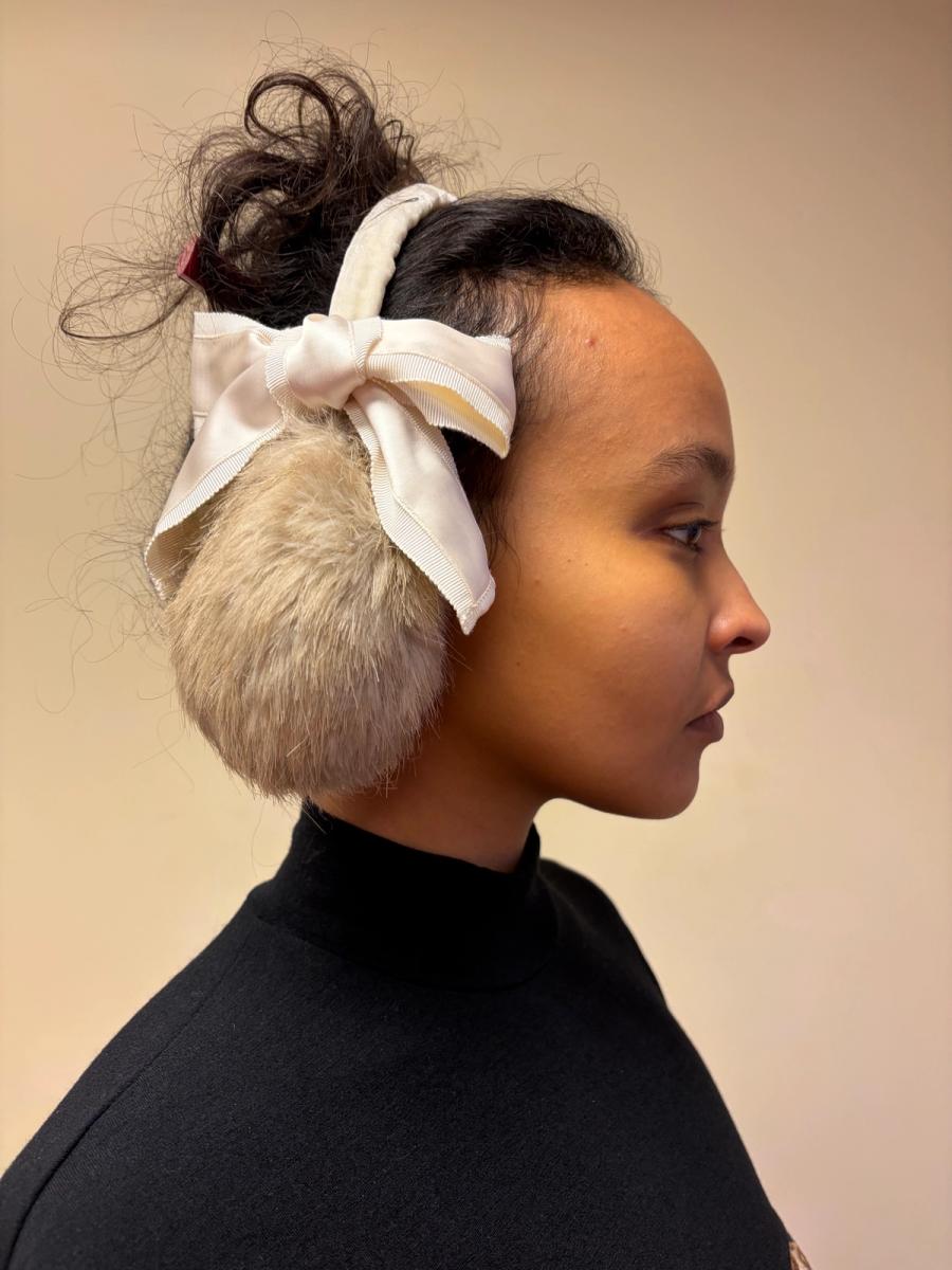 MILK Faux Fur Bow Earmuffs product image