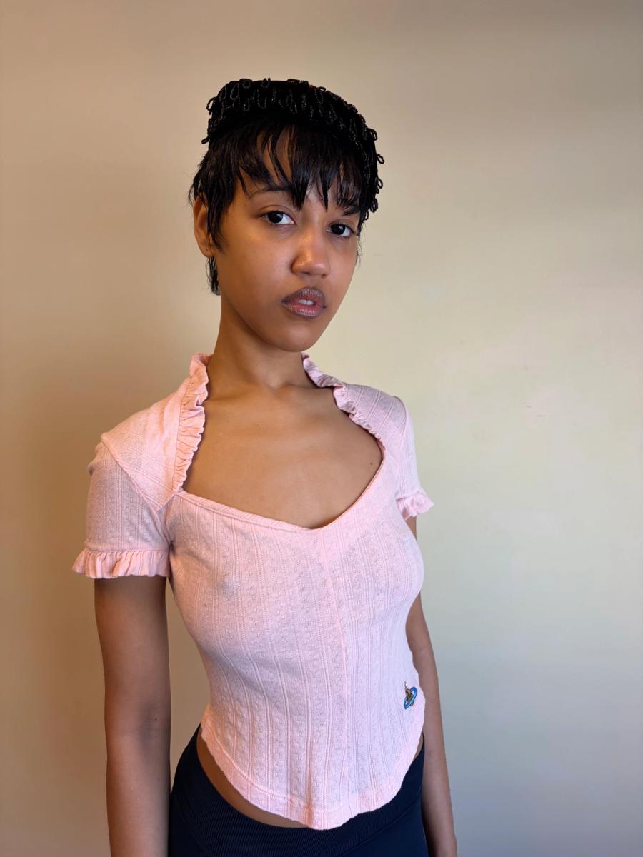 90s Vivienne Westwood Pink Pointelle Top product image
