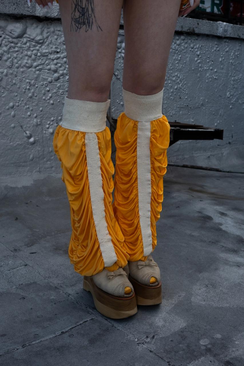 Antique Jockstrap Legwarmers - Egg Yolk product image