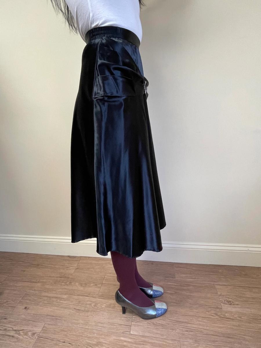 Zandra Rhodes Liquid Satin Skirt with Diamanté product image