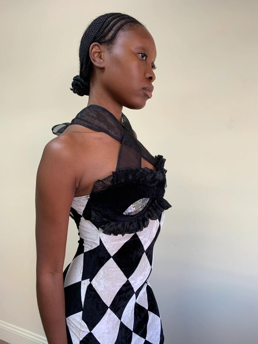 1993 Chantal Thomass Harlequin Mask Dress product image