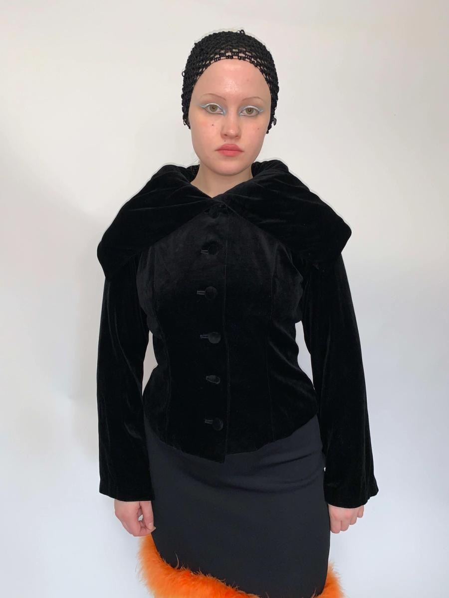 90s Norma Kamali Oversized Collar Jacket product image