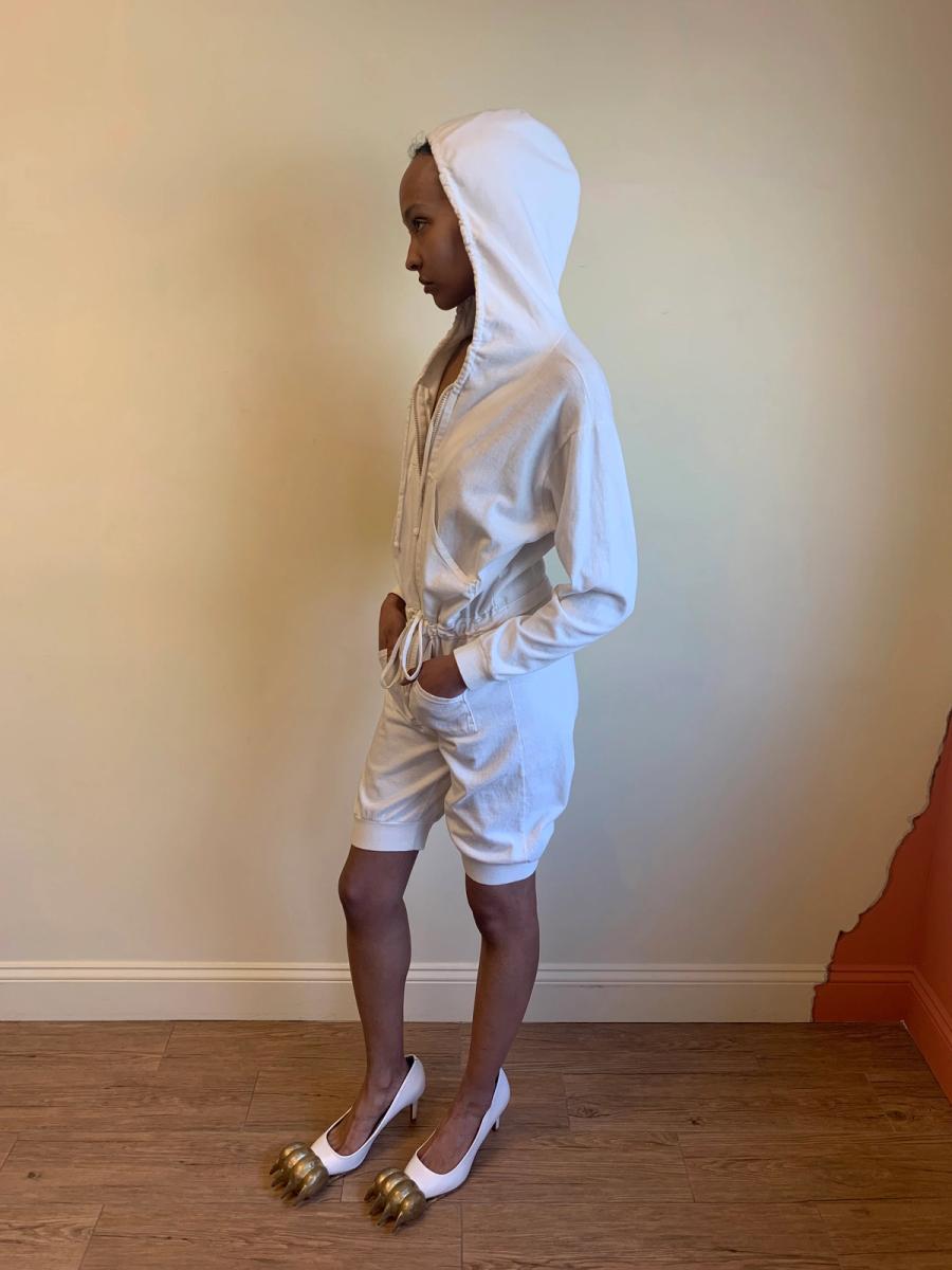 90s Norma Kamali OMO Hooded Jumpsuit  product image