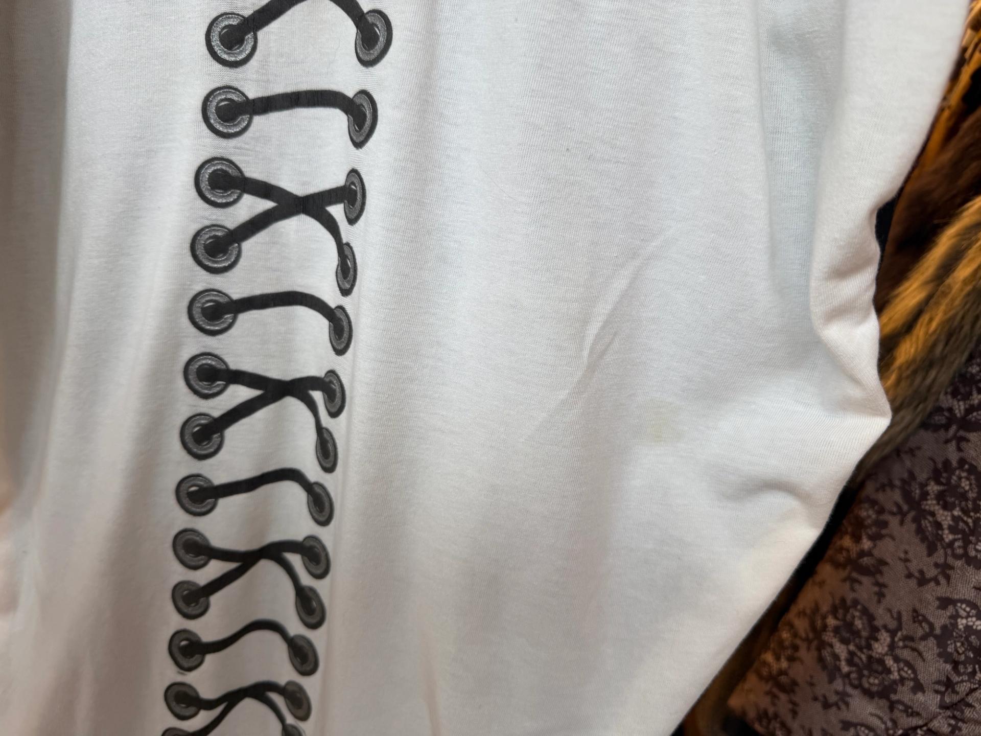 80s Claude Montana Trompe L'oeil Lace Up Tunic product image