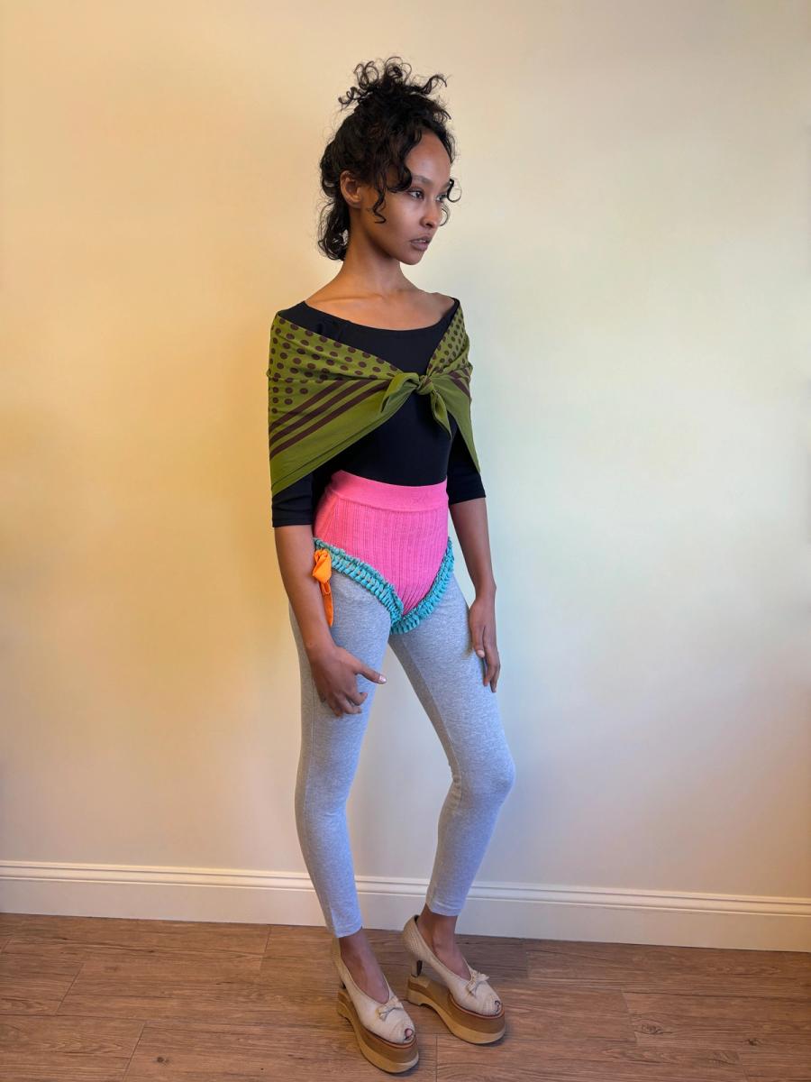 80s Jean-Paul Gauliter Green Shawl Top product image