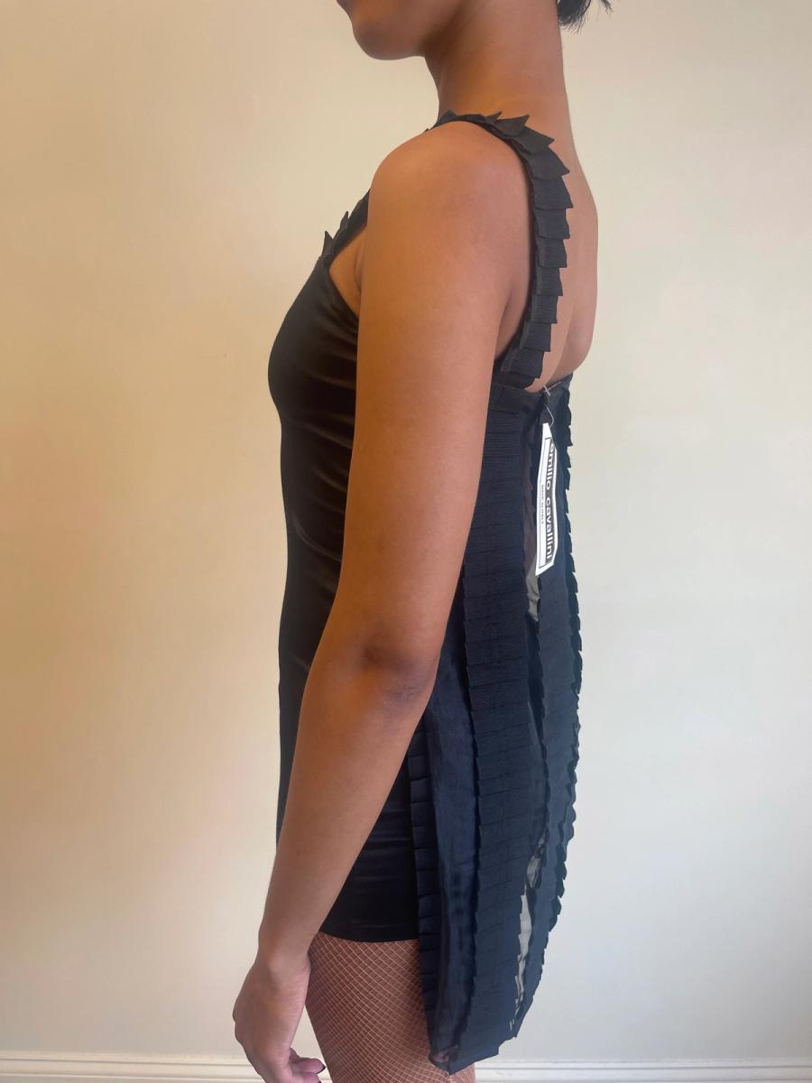 Emilio Cavallini Deadstock Micro-Mini Dress With Cape product image