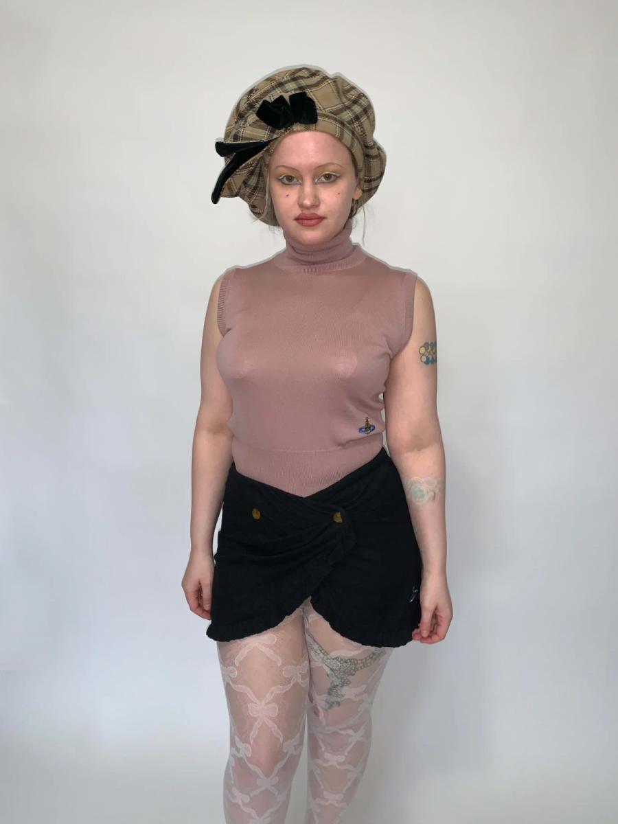 90s Vivienne Westwood Black Pointelle Skirt product image