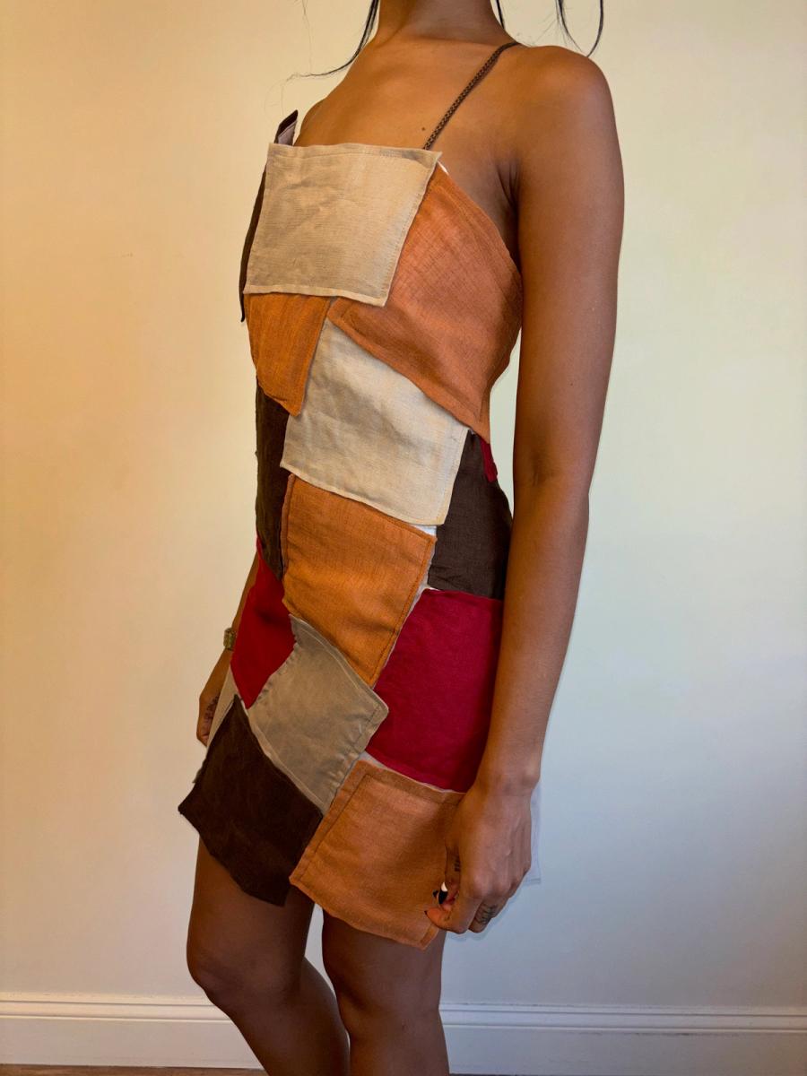 90s Italian Patchwork Dress product image