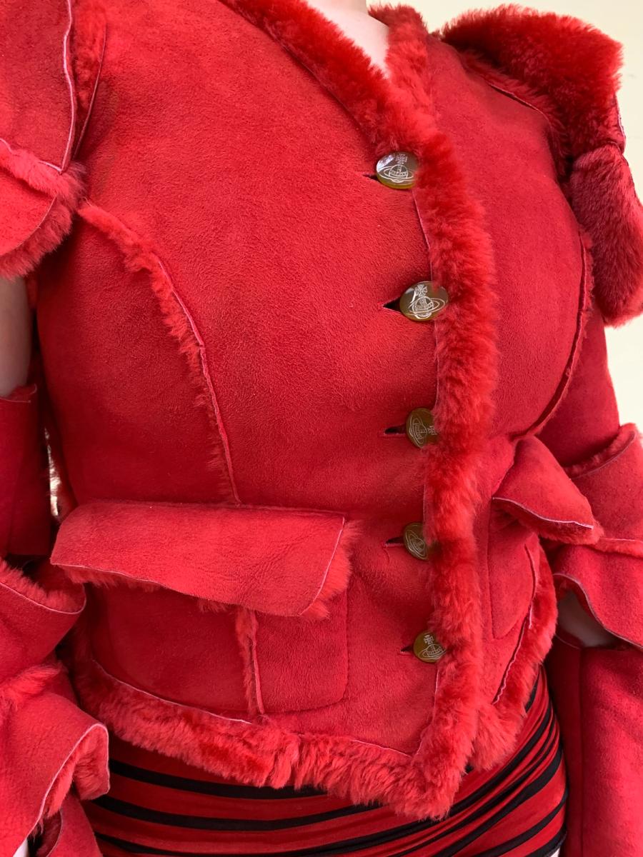 Vivienne Westwood A/W 1988 "Time Machine" Shearling Armour Jacket product image