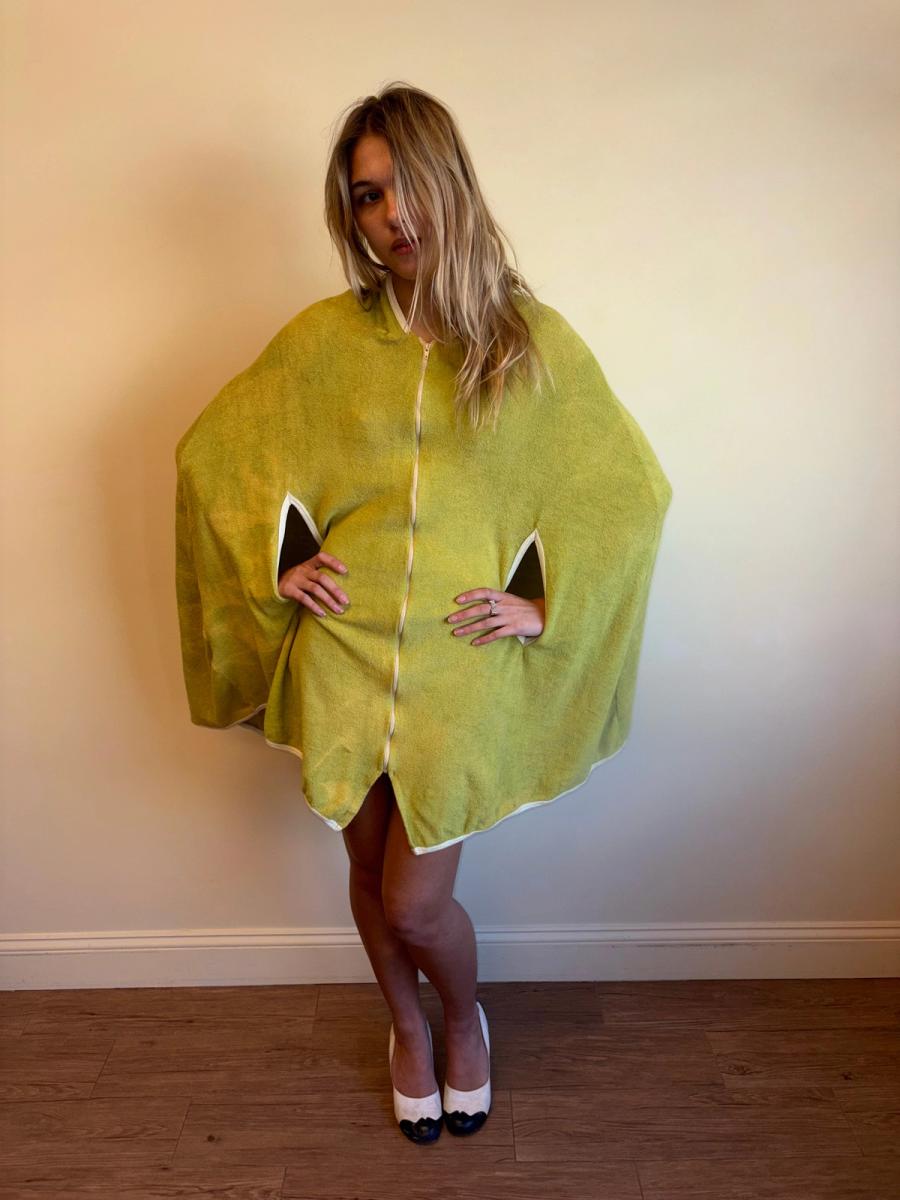 1960s Louis Feraud Space Age Terrycloth Cape product image