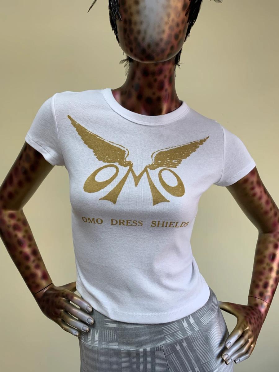 "Enfer" OMO Dress Shields T-shirt in White - XL product image