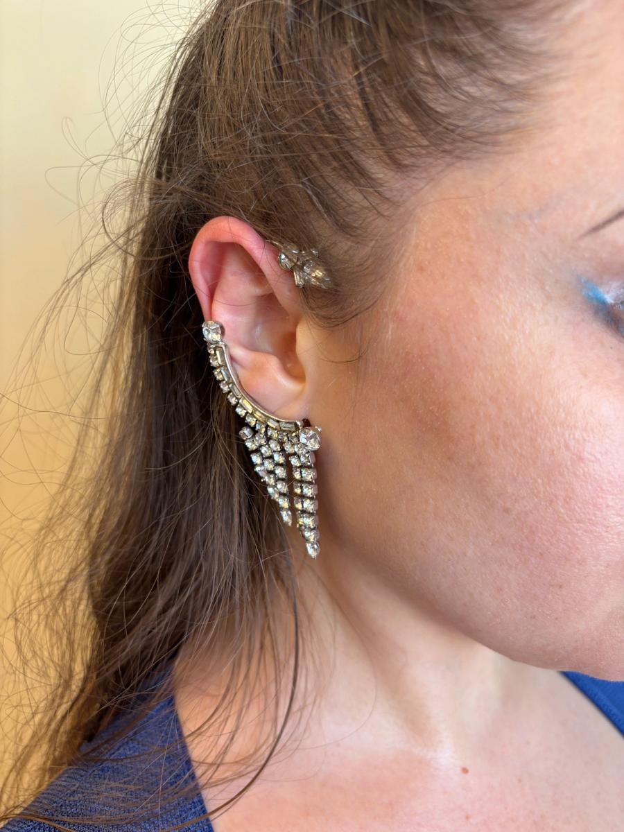 50s Rhinestone Ear Cuff product image