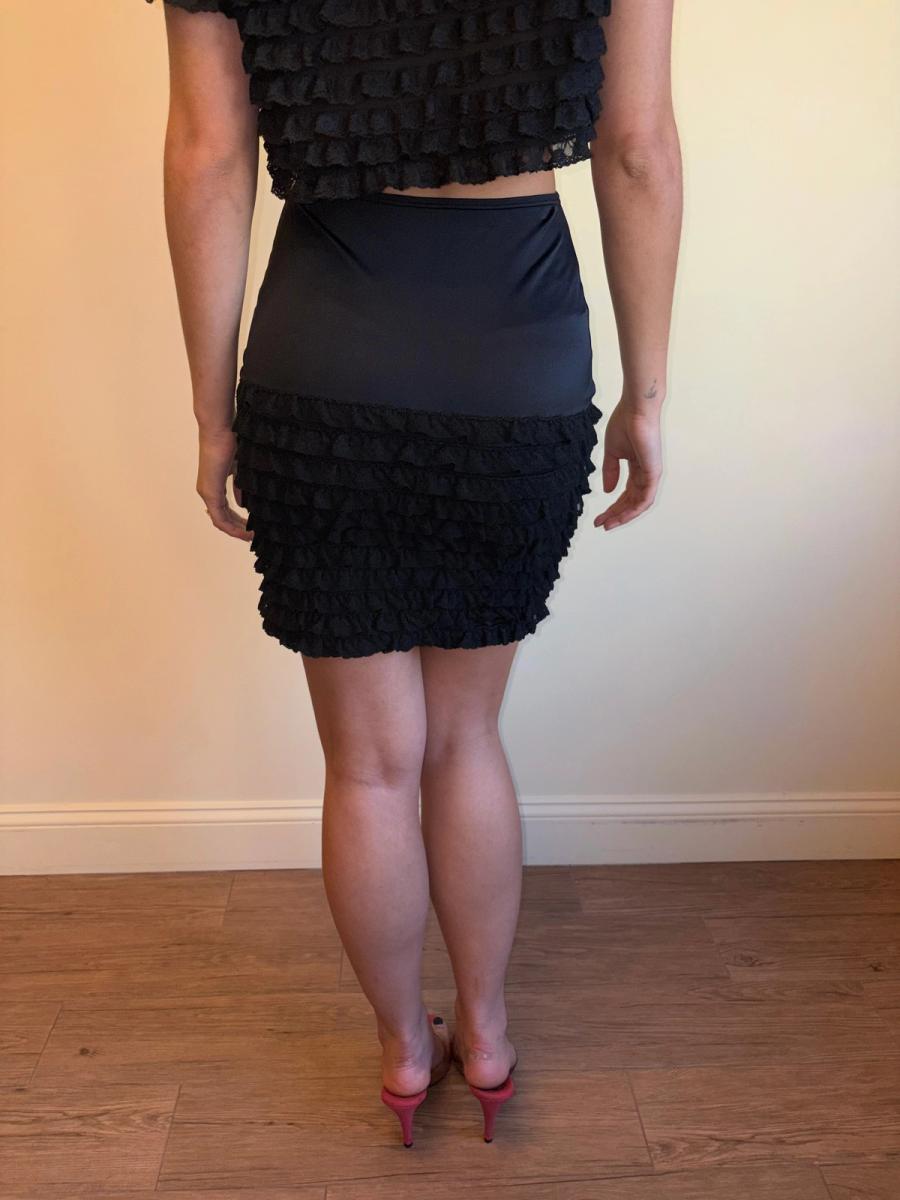 Vintage Chantal Thomass Black Lace Frill Set product image