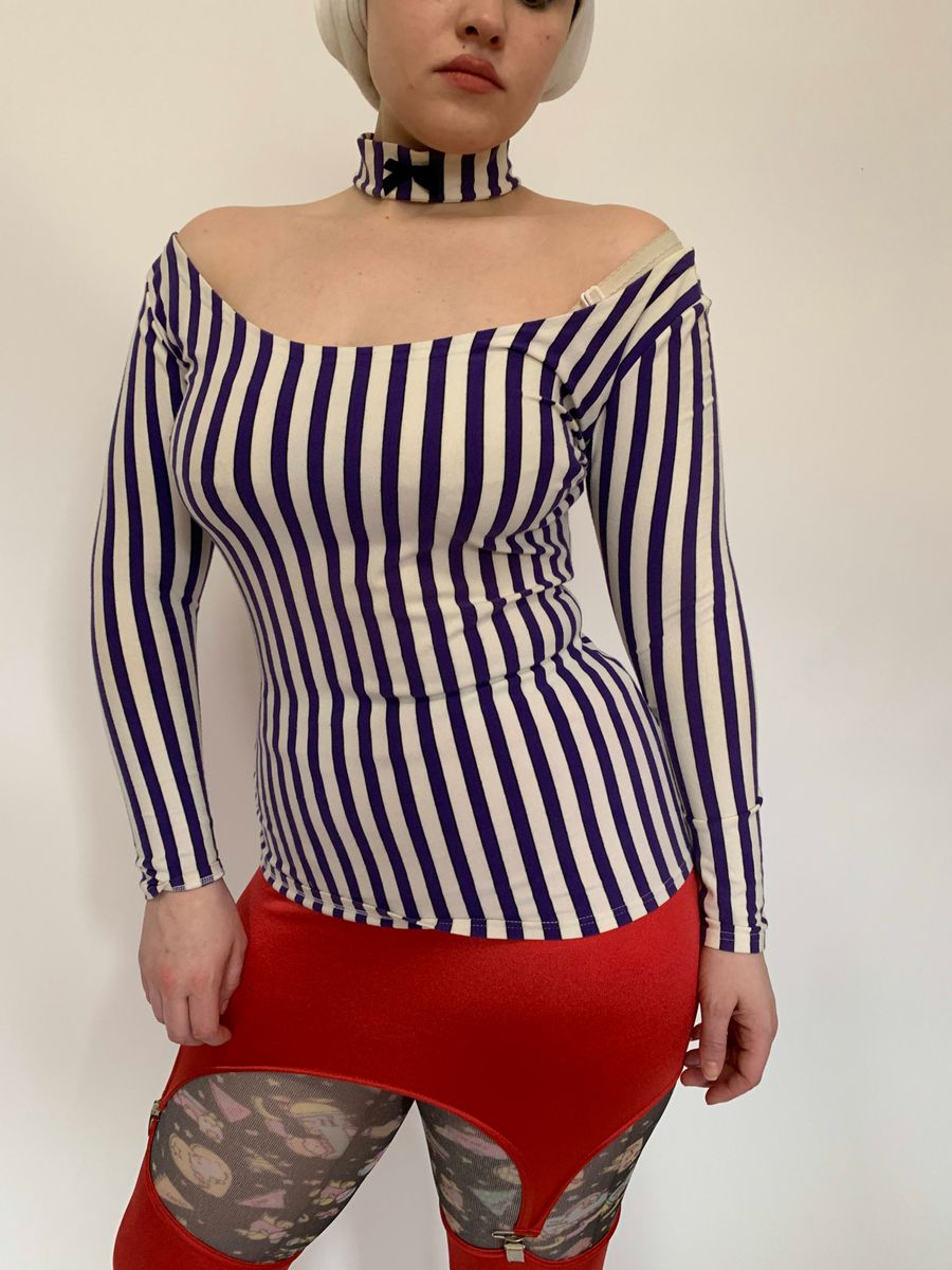 Junior Gaultier 1992 Striped Choker Top product image