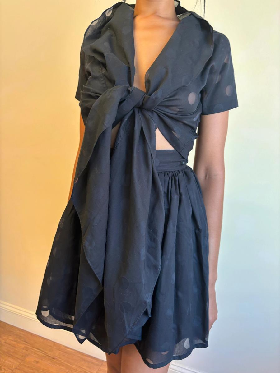 90s Chantal Thomass Polka Dot Voile Set product image