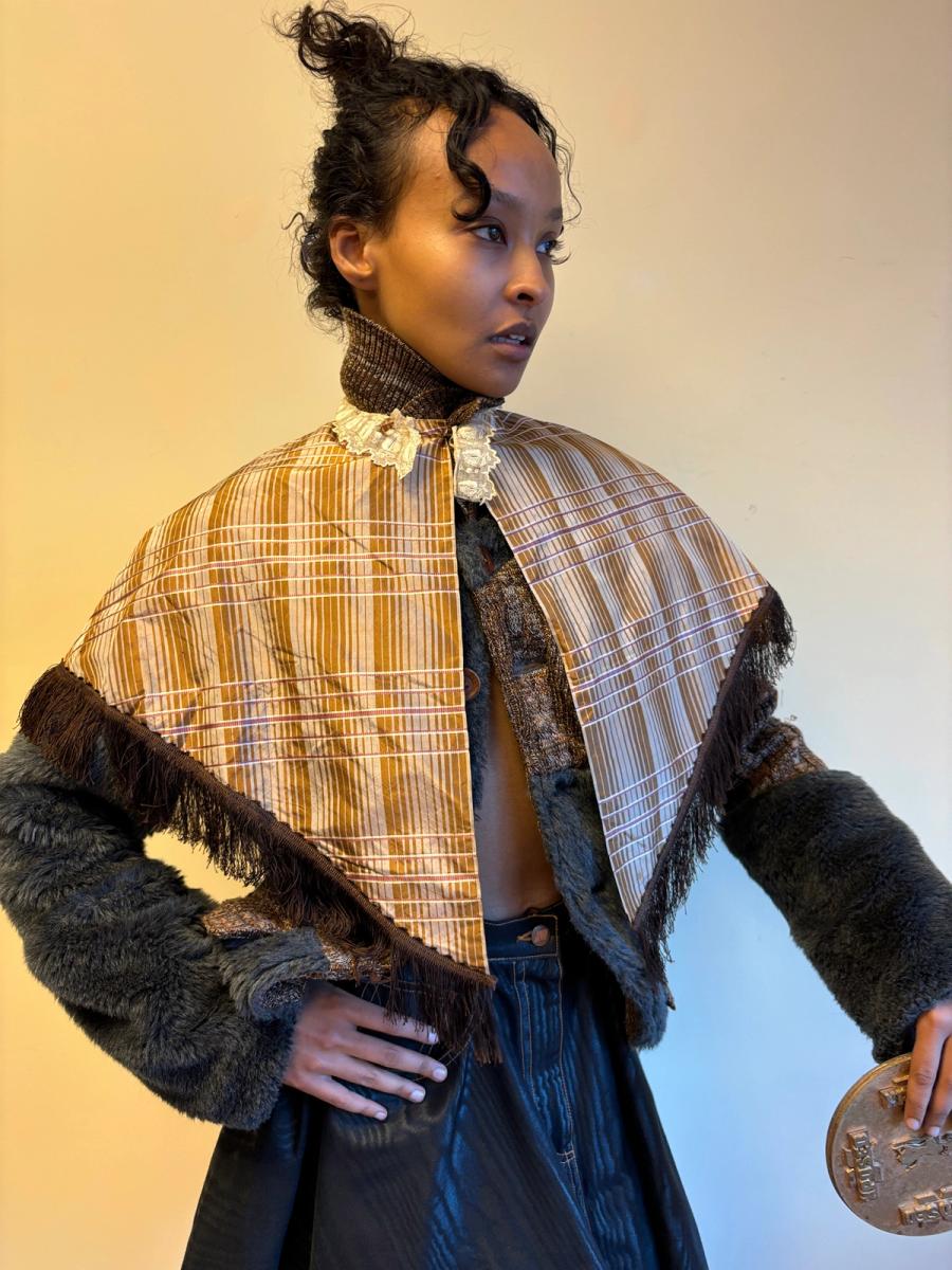1850s-60s Plaid Taffeta Pereline product image