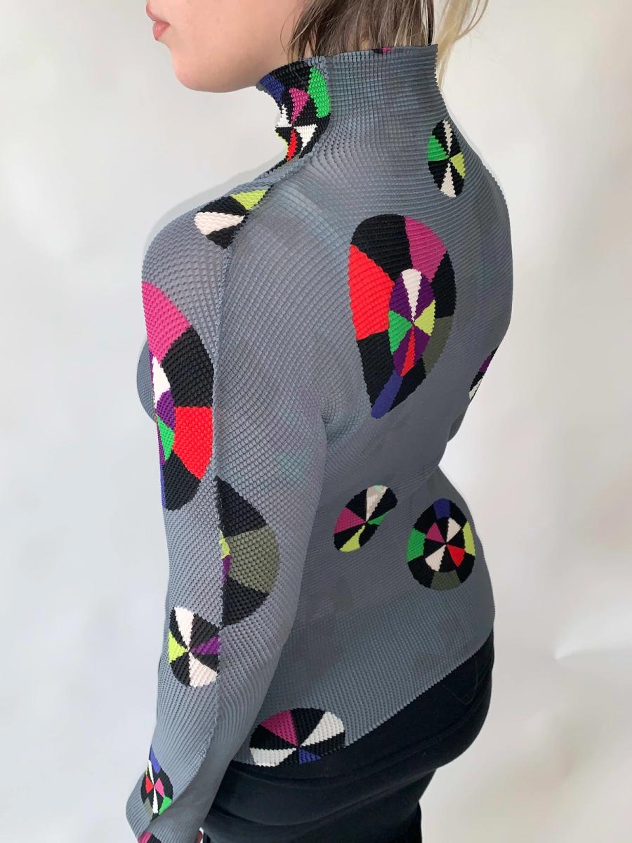 Issey Miyake Abstract Circle Pleated Shirt product image