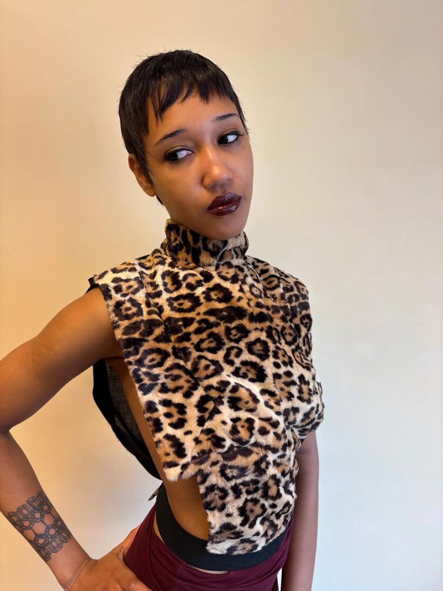 1940s Faux Fur Leopard Dickie product image