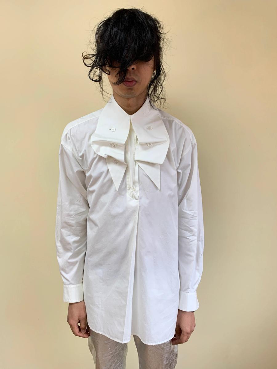 1980s Issey Miyake Button Collar Poet Blouse product image