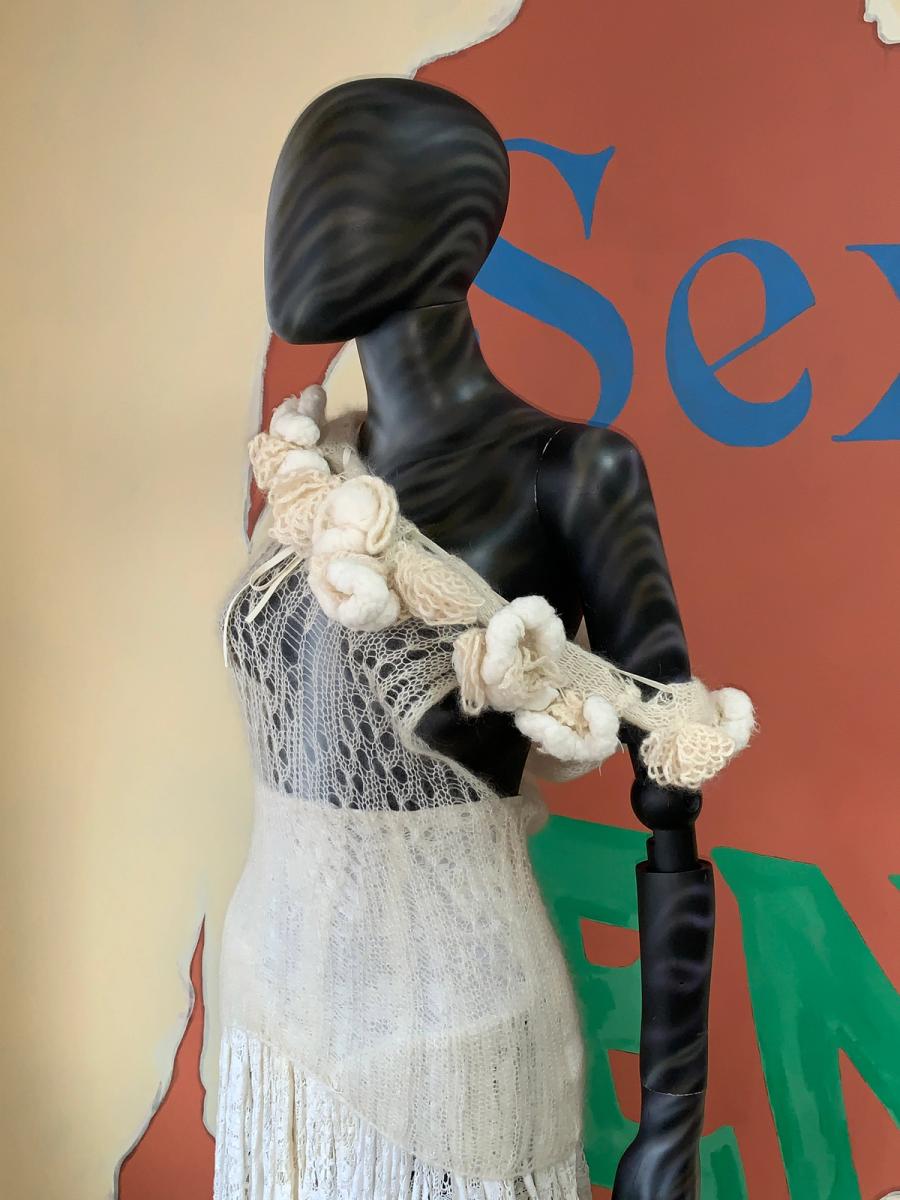 20,000,000 fragments Mohair Knit Top with Sculptural Neckline product image