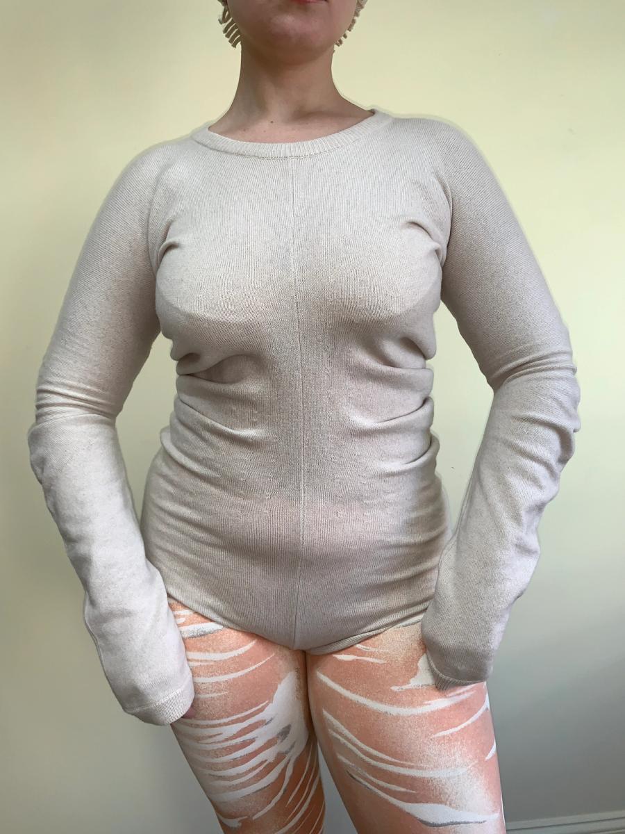 2000s Margiela Scrunched Knit Leotard product image