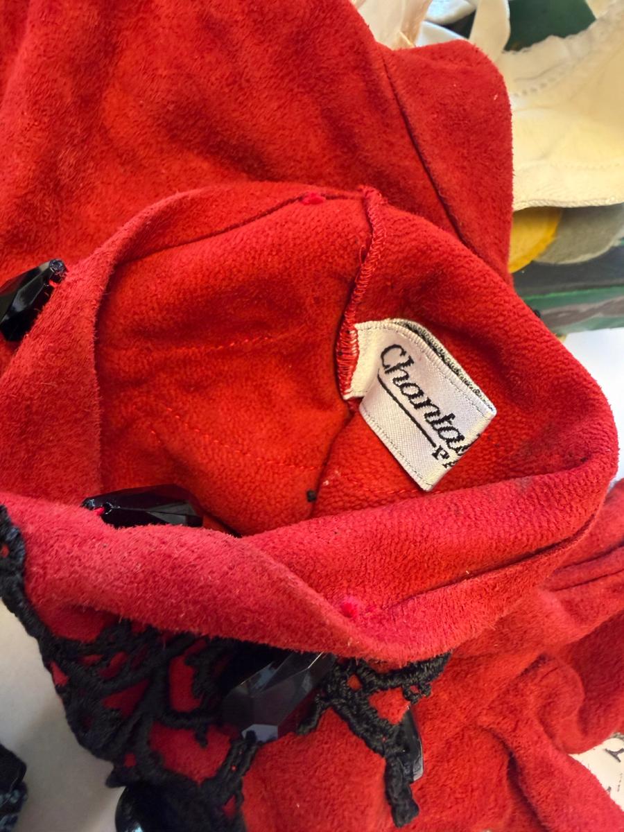 Chantal Thomass Suede Gloves With Jeweled Embellishment  product image