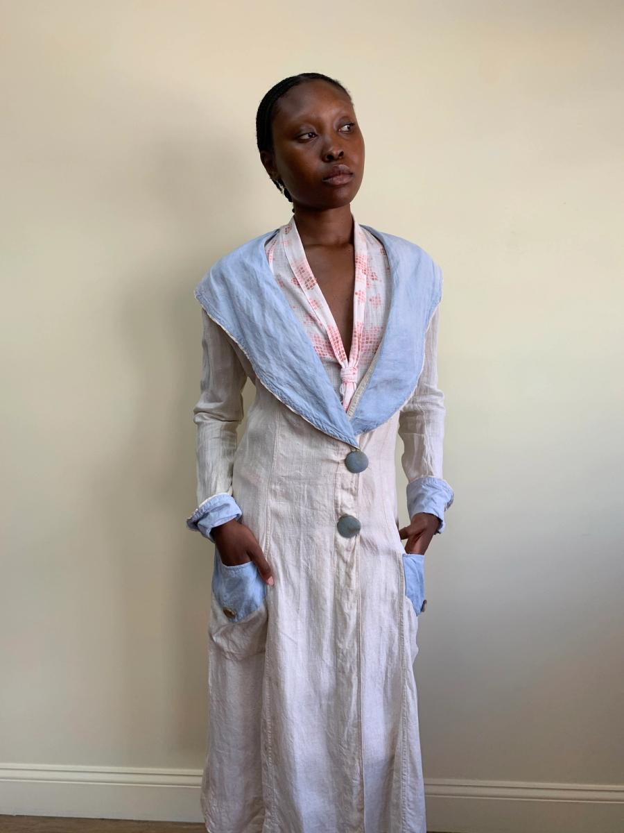 Edwardian Duster with Baby Blue Accents product image