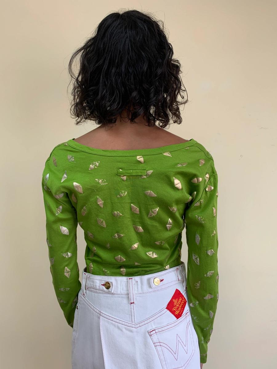 Gaultier Top With Textured Gold Printing product image