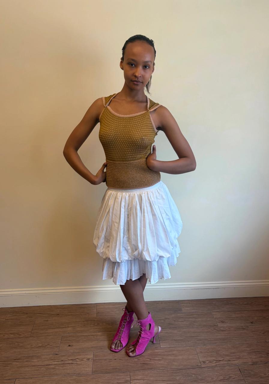 1980s Chantal Thomass Bubble Hobbling Skirt product image