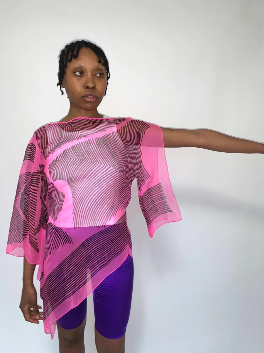 Zandra Rhodes 1980s Asymmetrical Tunic product image