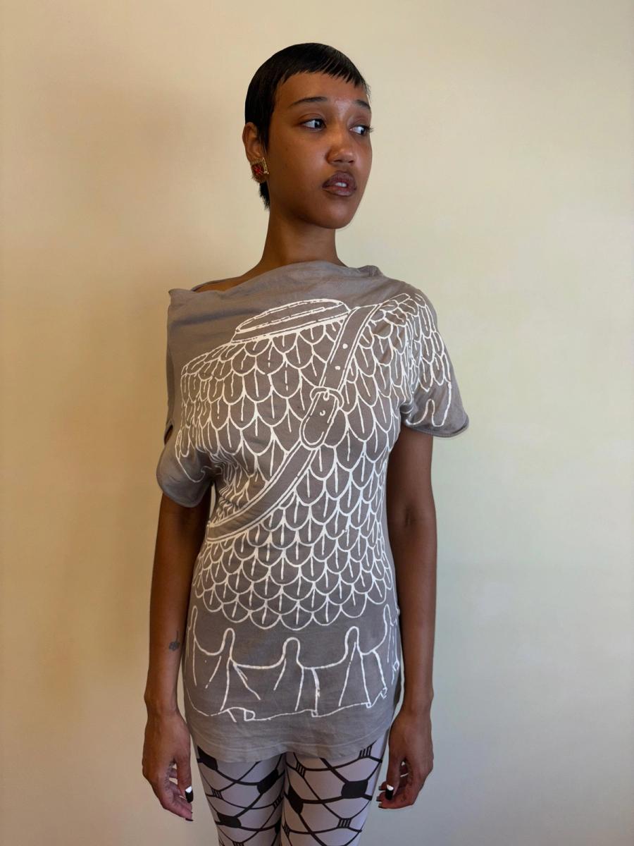Bernhard Willhelm Gray Trompe L'oeil Warrior Tunic