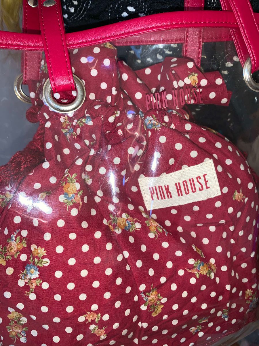 Pink House Vinyl Tote with Reticule product image