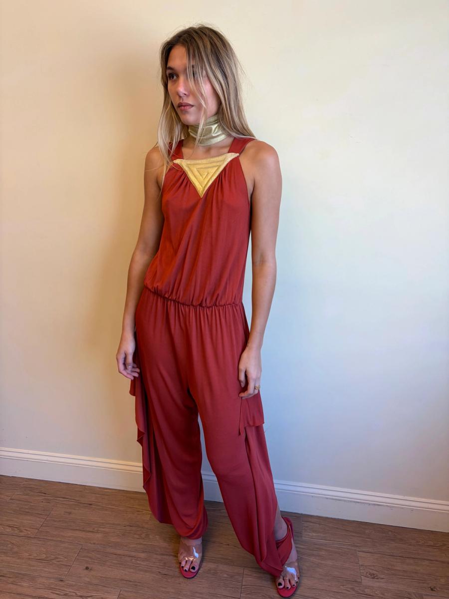 1978 Thierry Mugler Jumpsuit with Quilted Lamé Breastplate product image