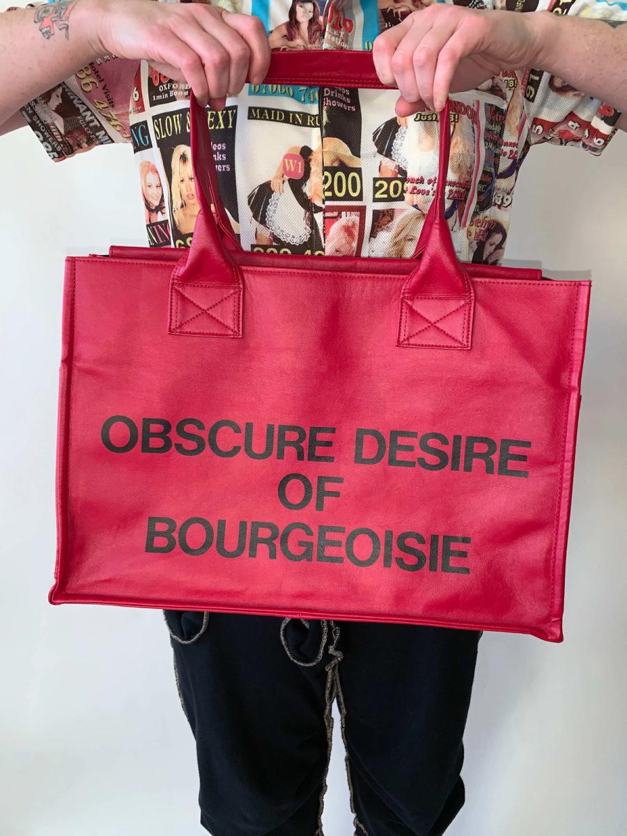 Obscure Desire of Bourgeoisie Red Tote