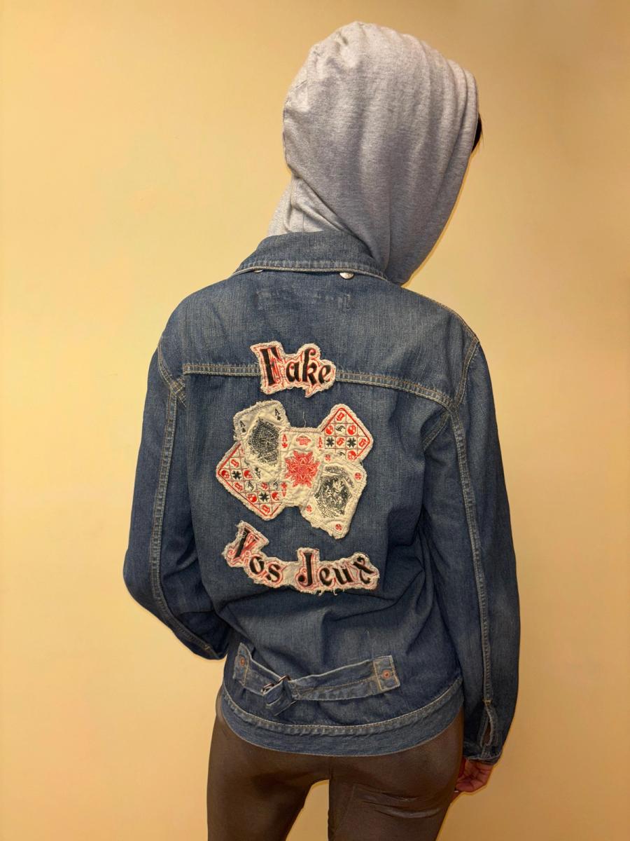 Fake London Genius Denim Jacket with Money product image