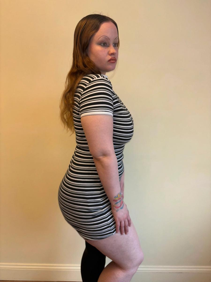 90s D&G Striped Ribbed Dress product image