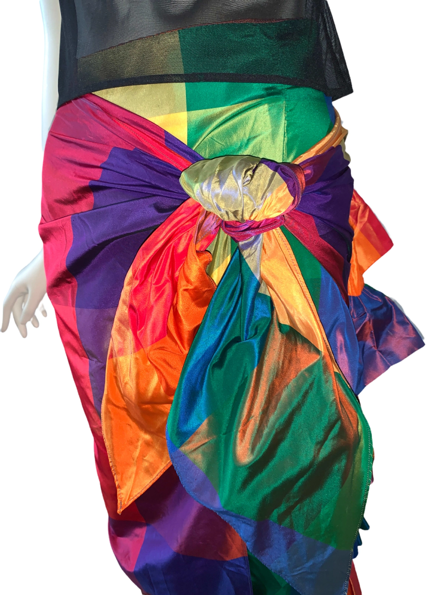 90s Chantal Thomass Changeable Taffeta Bustle Skirt product image